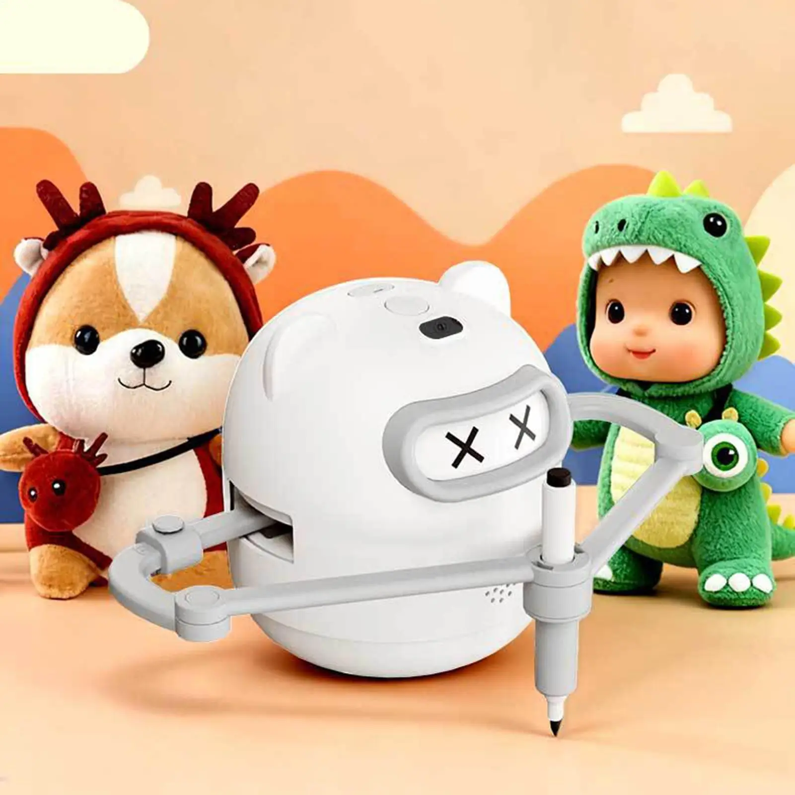 آلة رسم روبوت للأطفال لعبة تعليمية تفاعلية روبوت الرسم مع 100 بطاقة و12 علامات للأطفال من سن 3 إلى 10 سنوات #1