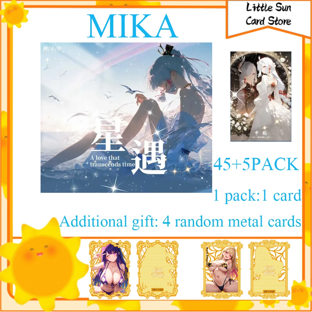 

New Goddess Story Collection Card Wave1 Mika A5 Girls Card Original Flat Style Various Process Equisite Playing Game Cards