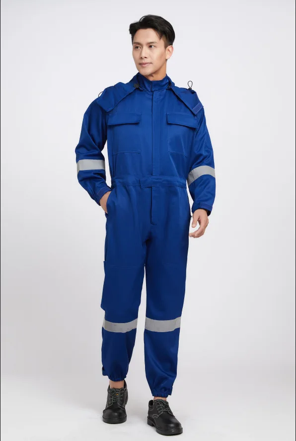 Reflecterende veiligheidswerkkleding voor heren Hoge zichtbaarheid Werkoverall Hi Vis Overall Werkplaatsmonteur Reparateurs Katoenen uniform