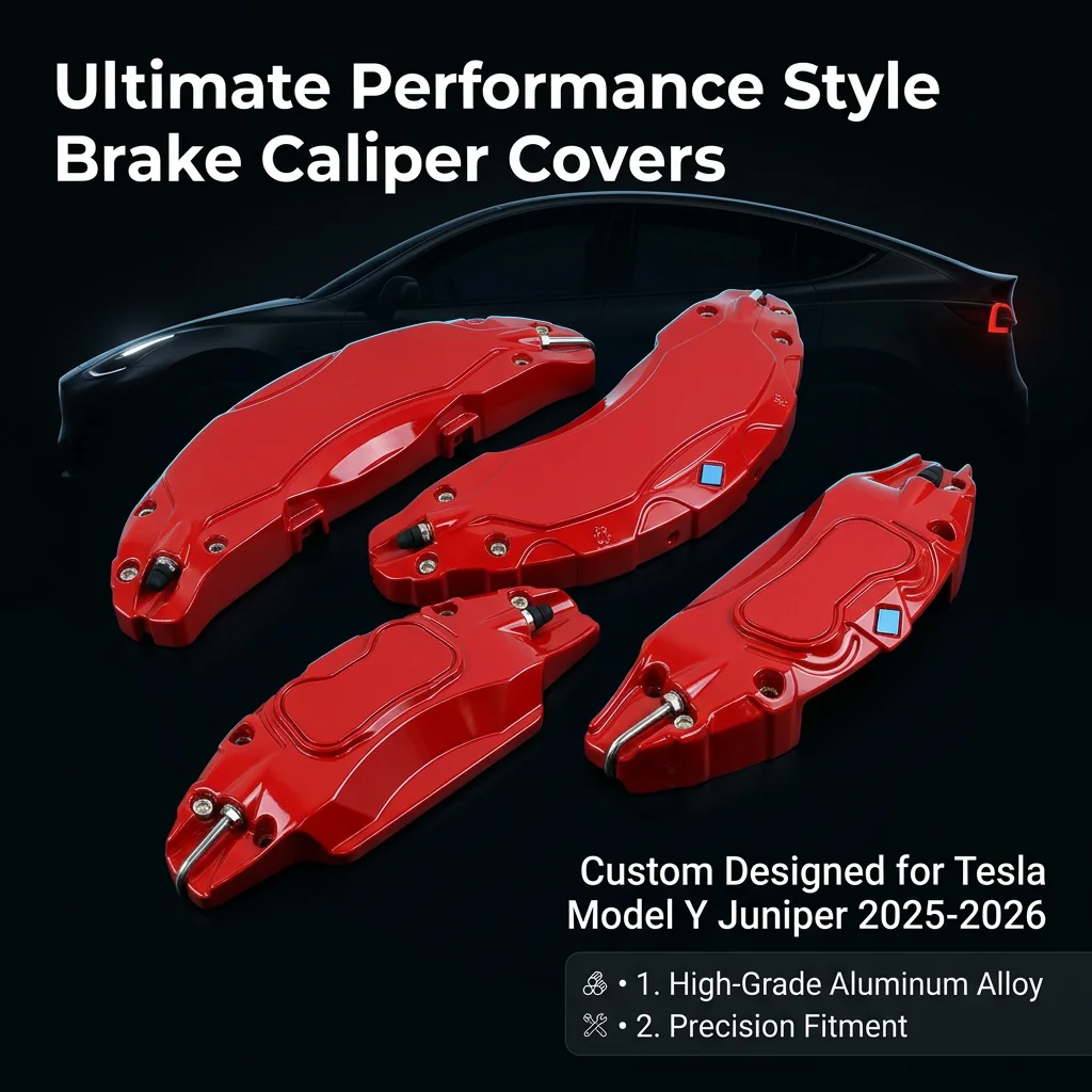 

NEW Brake Caliper Covers For Tesla Model Y Juniper 2025 2026 Front Rear Disc Caliper Cover For Model Y juniper