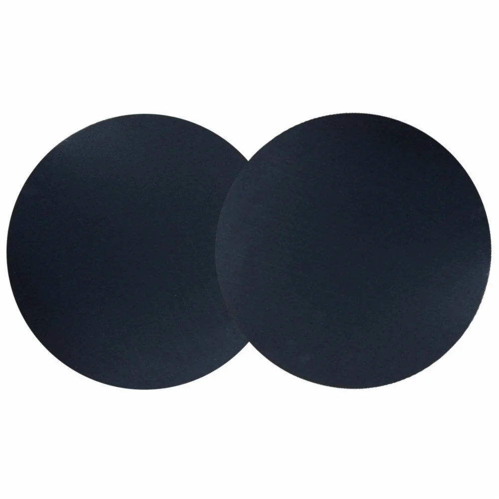 2 PCS Fiberglass + PTFE Coated Frying Pan Liner Round Black Wok Sheet Pad High Temperature Resistance Non Stick Grill Mats