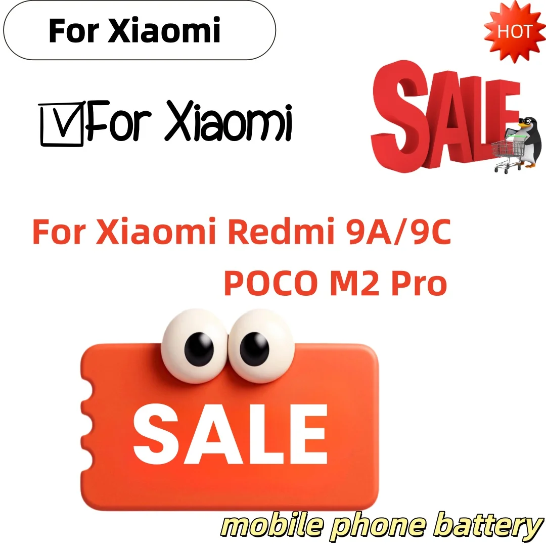 BN56 5000mAh Lithium Phone Battery For Xiaomi Redmi 9A 9C POCO M2 Pro Replacement Batteries Bateria Fast Shipping
