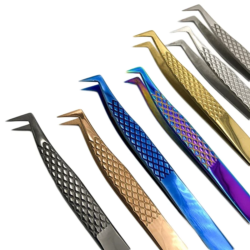 1Pcs Eyelashes Tweezers Stainless Steel Superhard Tweezers For Eyelash Extensions Anti-static Eyebrow Tweezer Makeup Tools