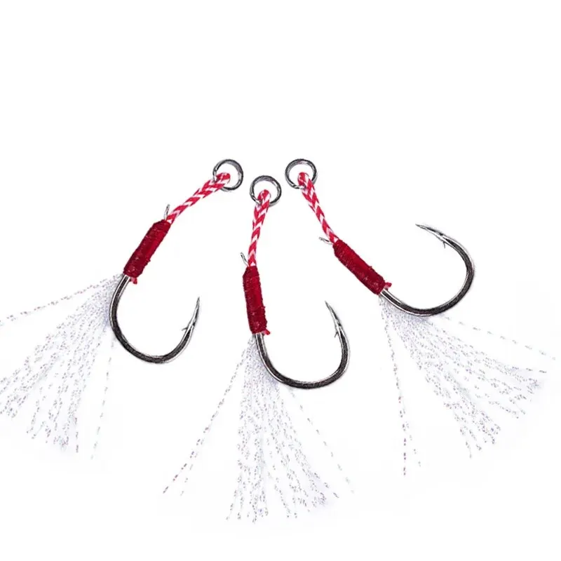 Saltwater Deep Sea Jigging Fishing Lure Double Assist Hooks For Metal Jig Tuna GT Hook