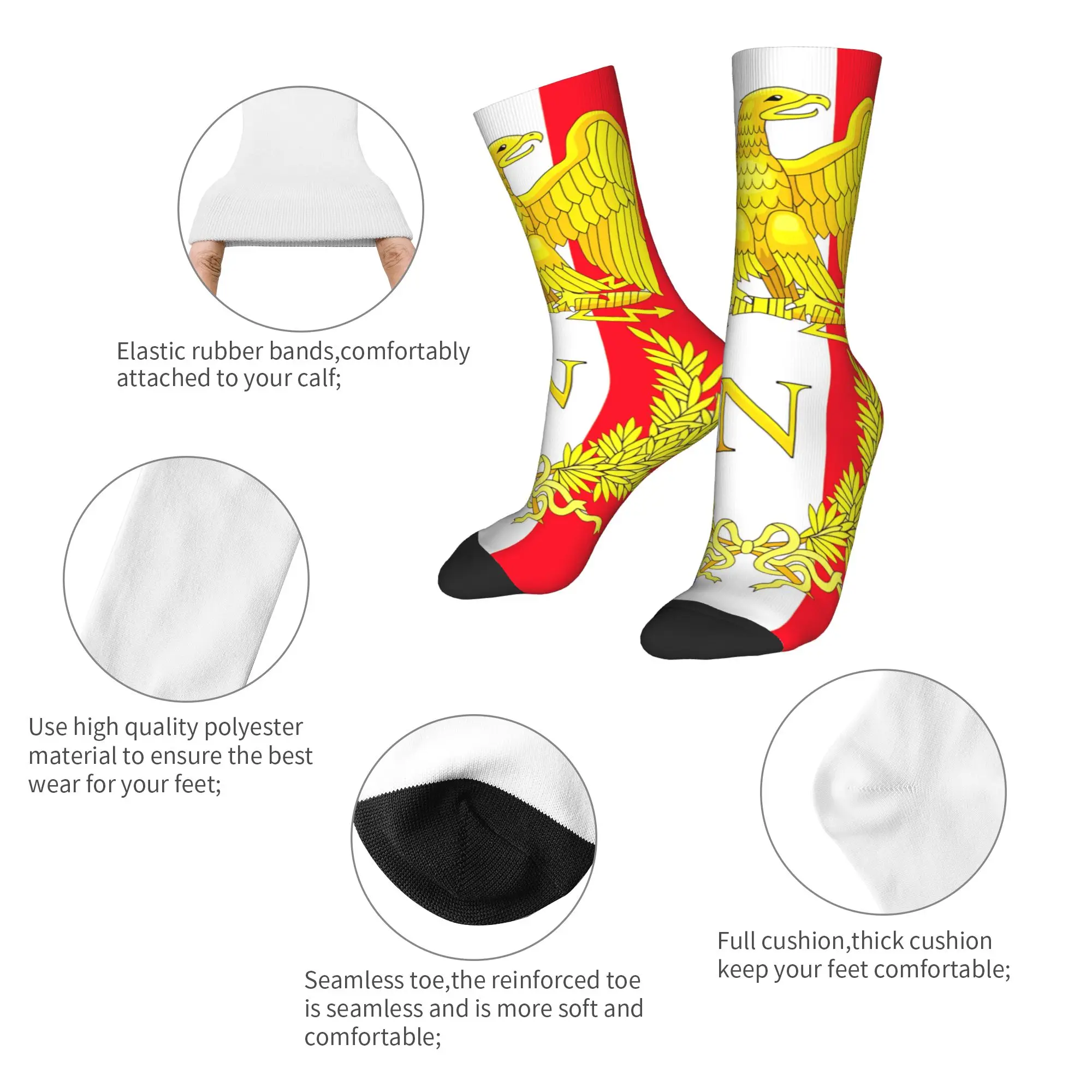 Men Socks Napoleon France Flag  Stockings Winter Fashion Comfortable Socks Pattern Outdoor Sports Non Slip Socks