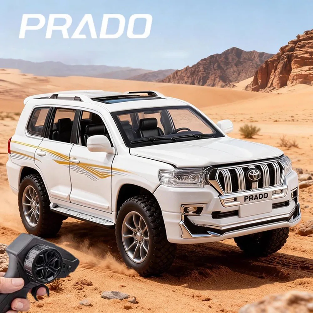 

1:24 Prado Модель автомобиля с дистанционным управлением Игрушечный музыкальный светильник с несколькими отверстиями Изысканный дизайн интерьера Модели транспортных средств Подарки для мальчиков