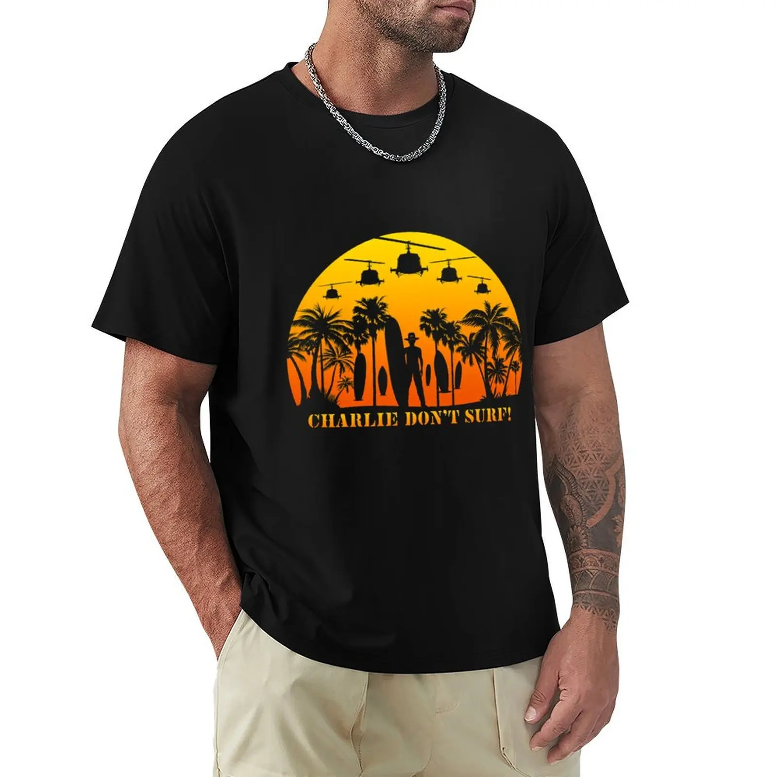 Футболка Charliess Don't Surfs - Apocalypses Now, модная повседневная рубашка с короткими рукавами
