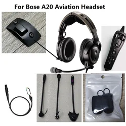 Original used Headphone Microphones for Bose A20 Aviation Headset Replacement 6 pins plug cable Memory windscreen controller