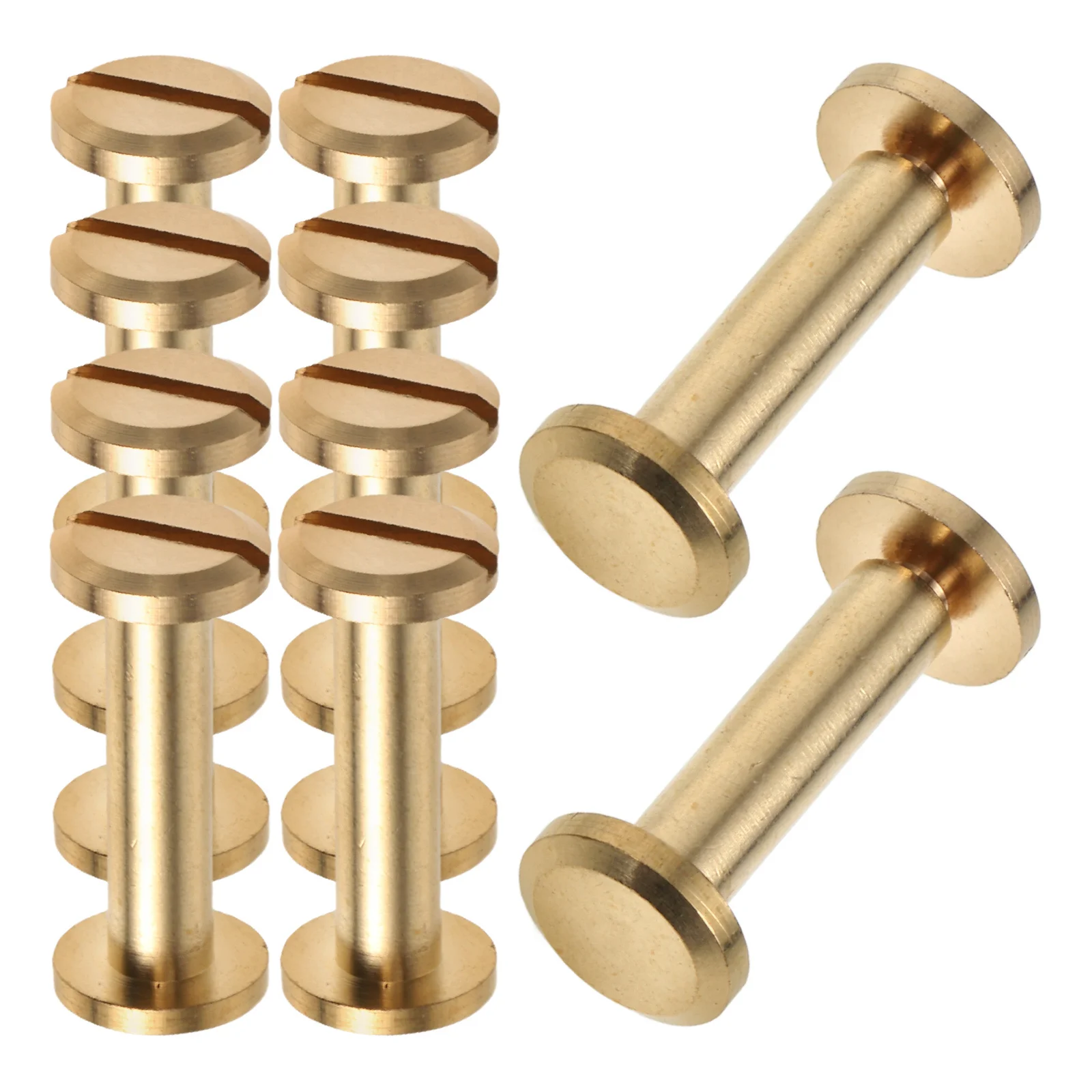 

10pcs Binding Screw Posts Copper Durable For Scrapbook Photo Albums Belts Purses Saddles Book Binding Screws Rivets