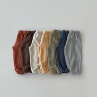 Korea Baby Boy Sweatpants Children Autumn Long Pants Kids Boys Sport Solid Color Trousers Infant Panties Toddler Spring Bottoms