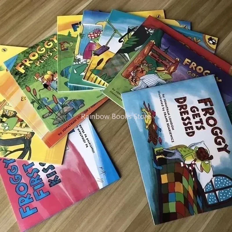 10 Books Froggy Kids Classical Story Children Early Education English Picture Storybook