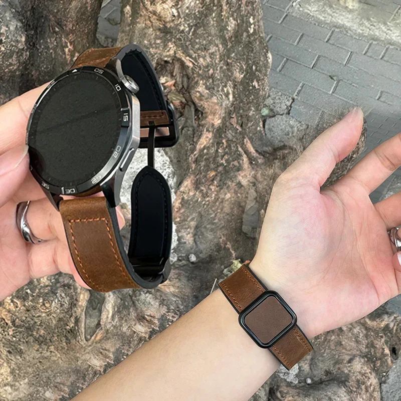 

Магнитный силиконовый кожаный ремешок 22 мм 20 мм для Samsung Galaxy Watch 4/5/5 6 Pro Active Magnetic Strap для Amazfit GTR/GTS Huawei