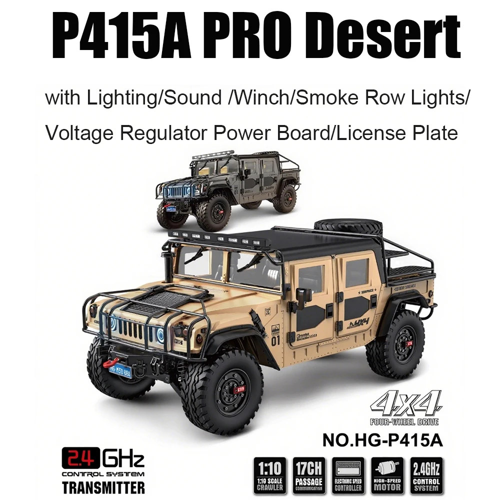 1/10 eua americano hummer h1 liga carro militar civil 4wd 16ch rc