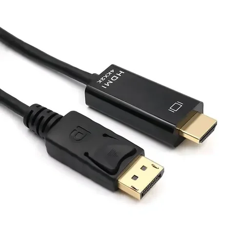 Imagen 1 del producto Cable compatible con DisplayPort a HDMI 4K, 1M, 1,8 M, 1080P @ 60Hz, puerto de pantalla DP a HDMI, Cable compatible para portátiles y proyectores