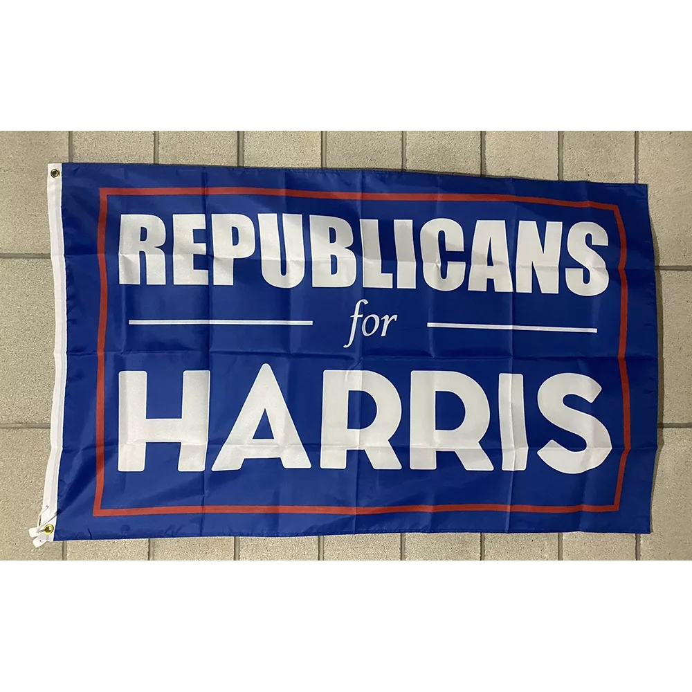 Custom HARRIS BANNER For 3'X5' OR 2X3FT WITH REPUBLICANS Flag