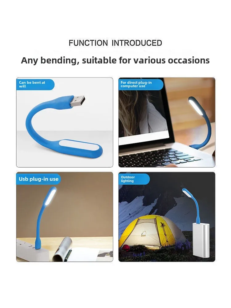 2/LOT Mini LED Schreibtischlampe LED Tragbares Licht LED Nachtlicht USB Augenschutz Licht für Power PC Laptop