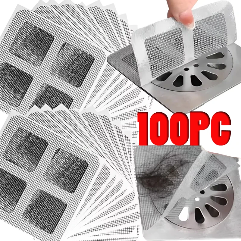 Disposable Drain Hair Catchers Mesh Anti-blocking Filter Kitchen Bathroom Sink Strainer Floor Drains Sticker Shower Cover