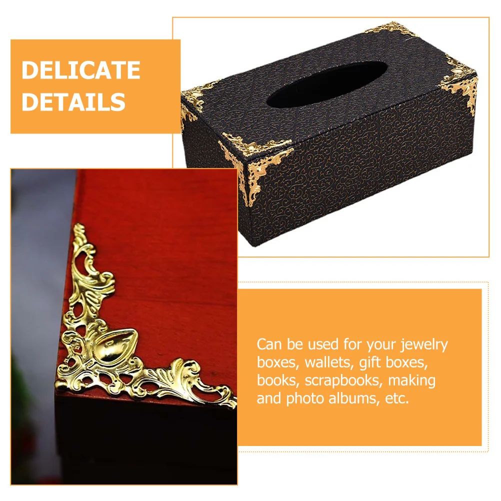 Protectores de esquina de libros Retro, cubierta de hierro para libros, álbum de recortes, suministro de cuaderno de álbum de Metal Vintage, decoración, 20 piezas