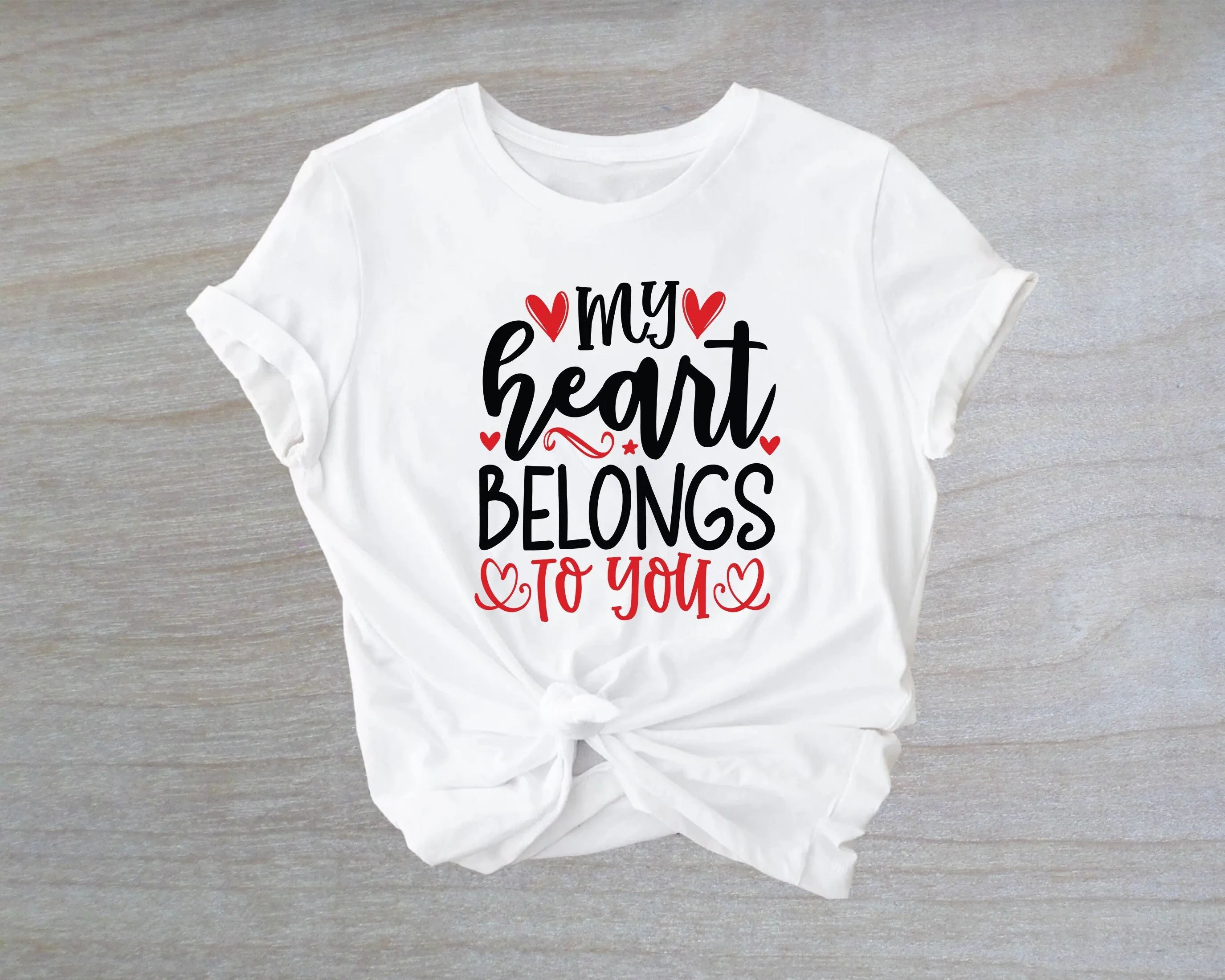 My Heart Belongs To You Shirt Cute Valentine'S Day T Matching Valentine For Her