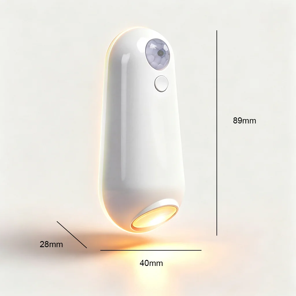 Toilet Night Lights LED Motion Sensor Rechargeable Color Changing Bathroom Bowl Wireless Indoor Room Home Elderly Stair Hallway