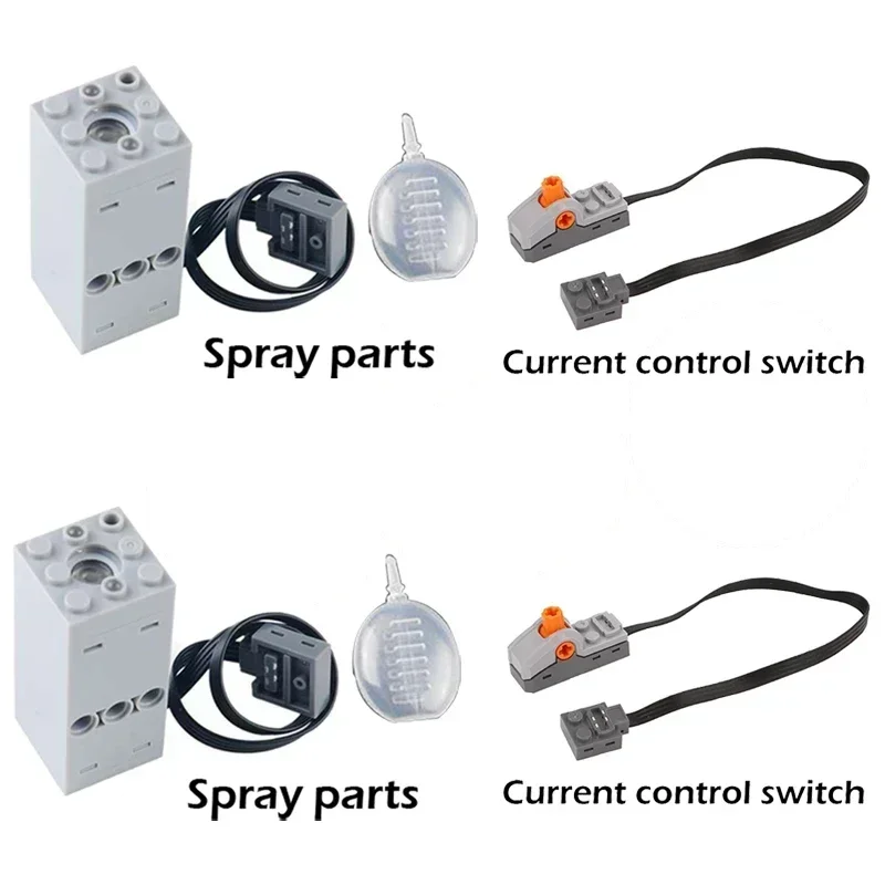 DIY Bausteine Technische Motor Sprayer Elektrische Abgas Modifizierten Motor Kompatibel mit Legoed Für High-Tech Zug Auto Teile