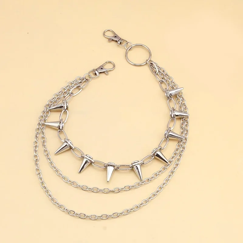 Hip Hop Waist Chain Unisex Punk Rock Metal Trouser Chain Wallet Keychain Jeans Pants Chain Men Women Hip-hop Jewelry FashionGift view 4