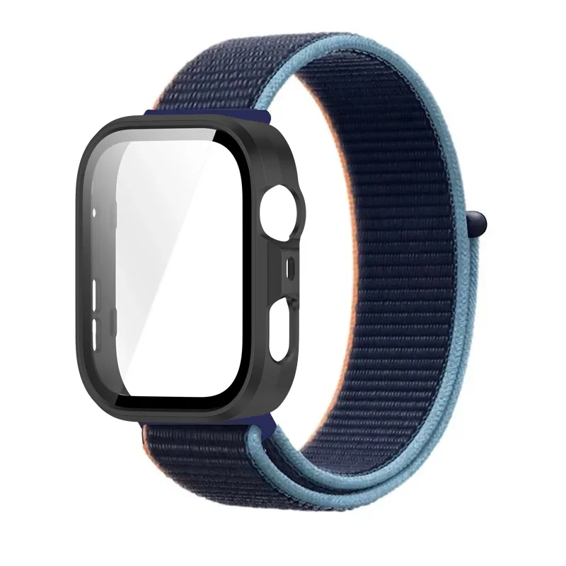 حزام نايلون + حافظة كمبيوتر لهاتف هواوي ساعة فيت 3/4/4 برو غطاء حماية مضاد للسقوط + سوار معصم مريح يسمح بالتهوية كوريا