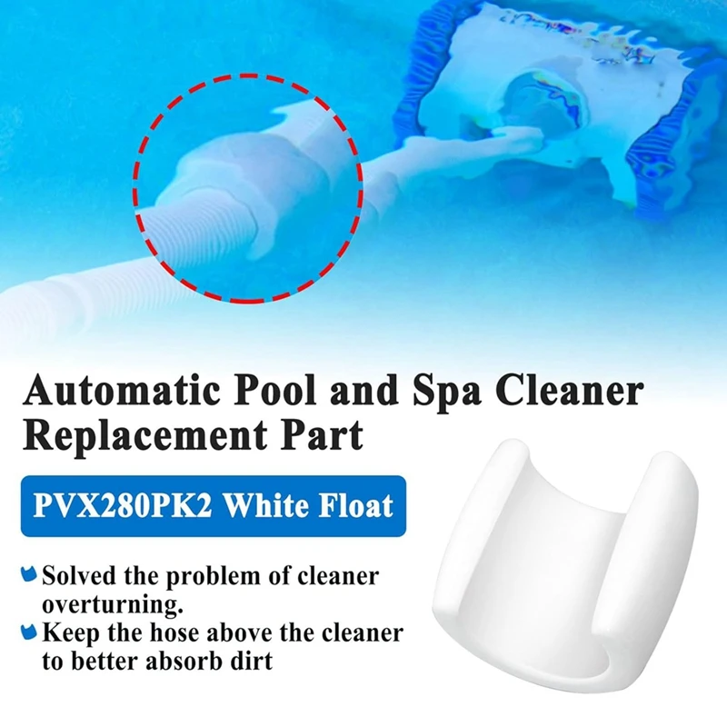 AD23-4Pcs PVX280PK2 عوامة بيضاء 896584000 -280 متوافق مع Hayward يناسب خراطيم تنظيف حوض السباحة ذات العجلات 2/4