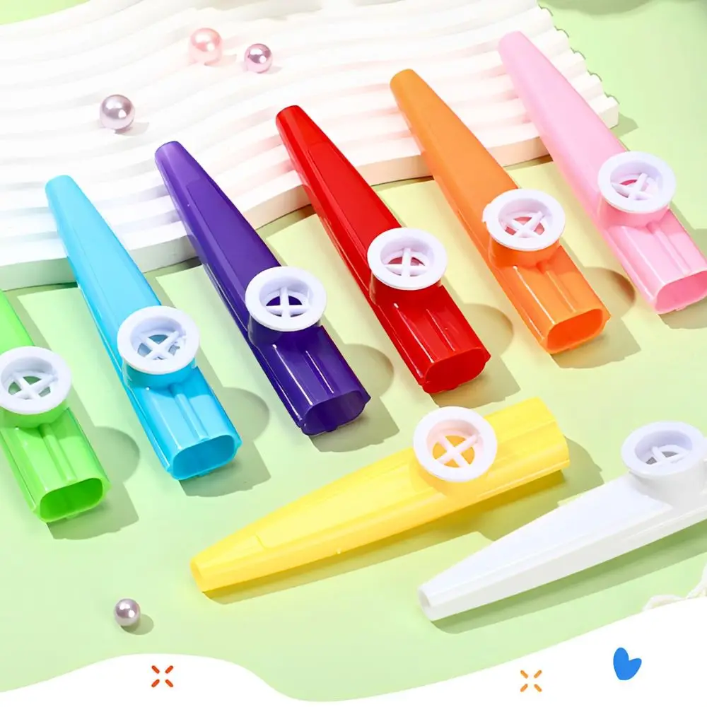 5/18 Stück 11,4 cm Kunststoff-Kazoo-Flöten, verschiedene Farben, tragbare Instrumente für Gitarren-, Ukulele-Begleitung, Partygeschenke YMY – Detail 4