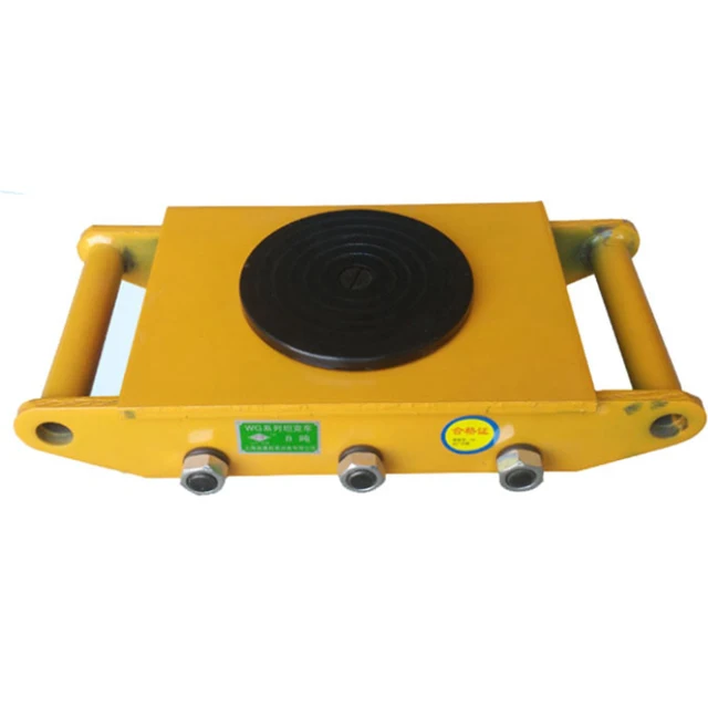 6T-40T Machinery Mover Skate Heavy Duty Machine Dolly Roller Cargo Trolley Industrial In Stock CRD 6T Rubber Wheel