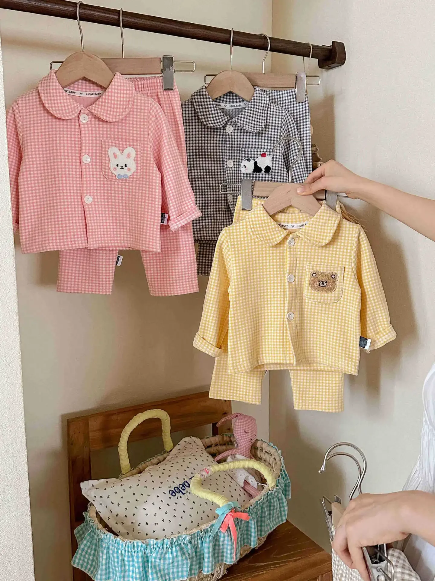 2026 Herbst-Pyjama-Set für Kinder, Lässiges Kariertes Langarm-Hemd mit Revers und Hose, Jugend-Schlafanzug-Bekleidungsset – Detail 17