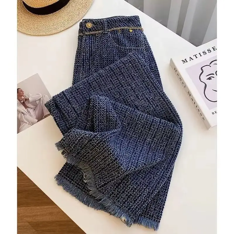 Autumn Fashion 2026 Wide-leg Pants Jeans Female Korean Loose Temperament Straight Pants Ladies  Casual All-Match Trousers Lady