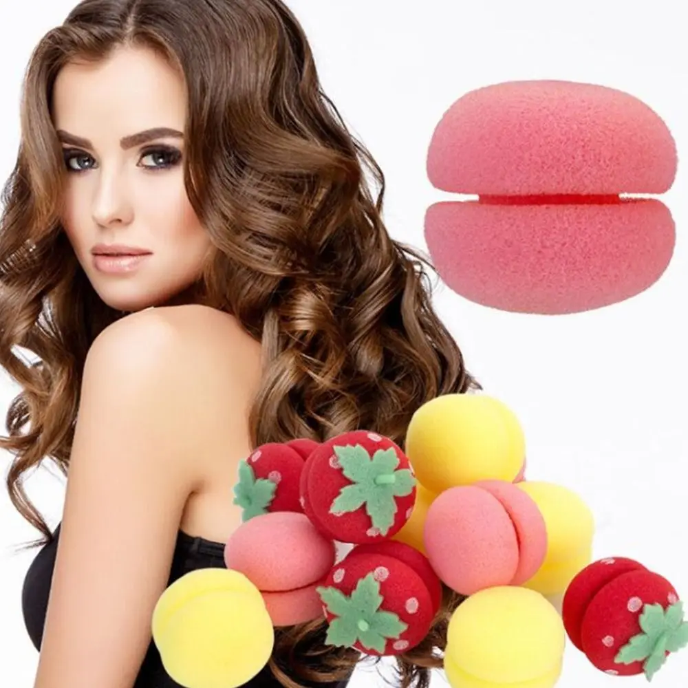 6PCS DIY Sponge Rollers Curlers Bouncy Curling Hair Long Hairs Hair Curler Balls Head Hair Curler Hair Styling Tools