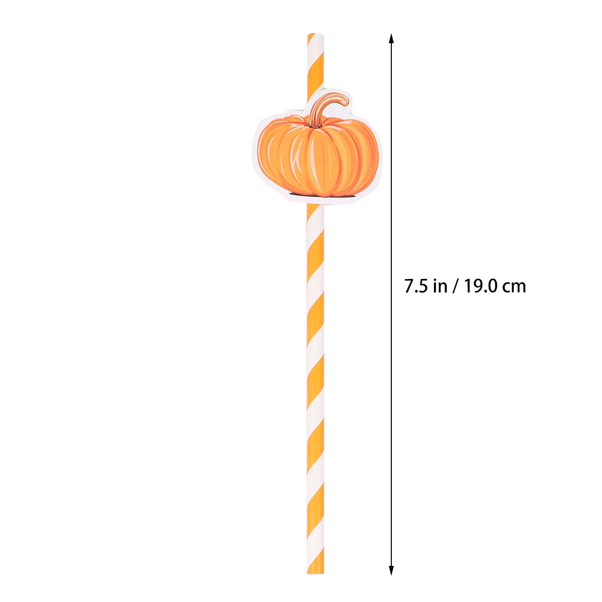 

40 шт., бумажные соломинки с тыквой на Хэллоуин, полосатый узор, товары для вечеринок, экологически чистые креативные украшения, соломинка с тыквой