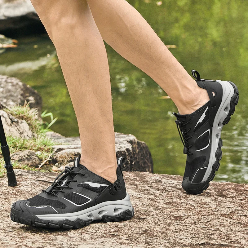 

Летняя сетчатая обувь для спорта и отдыха, уличная дышащая и мягкая походная обувь для скалолазания, новый модный выпуск, нескользящие кроссовки