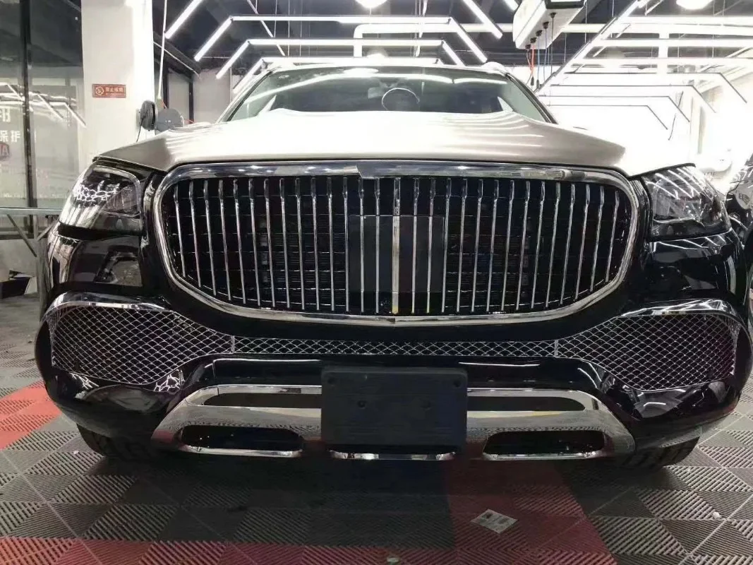 Suitable For Benz GLS400 GLS450 GLS580 Retrofit Upgrade Maybach Front Bar Rear Bar Middle Net Bumper