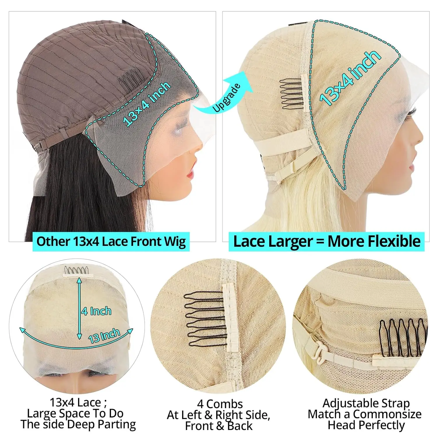 قصير مستقيم بوب شعر مستعار خصلات الشعر المستعار الإنسان شقراء 613 الملونة الدانتيل الجبهة خصلات الشعر المستعار الإنسان 13x4 13x6 الدانتيل أمامي باروكة من شعر طبيعي ل ث
