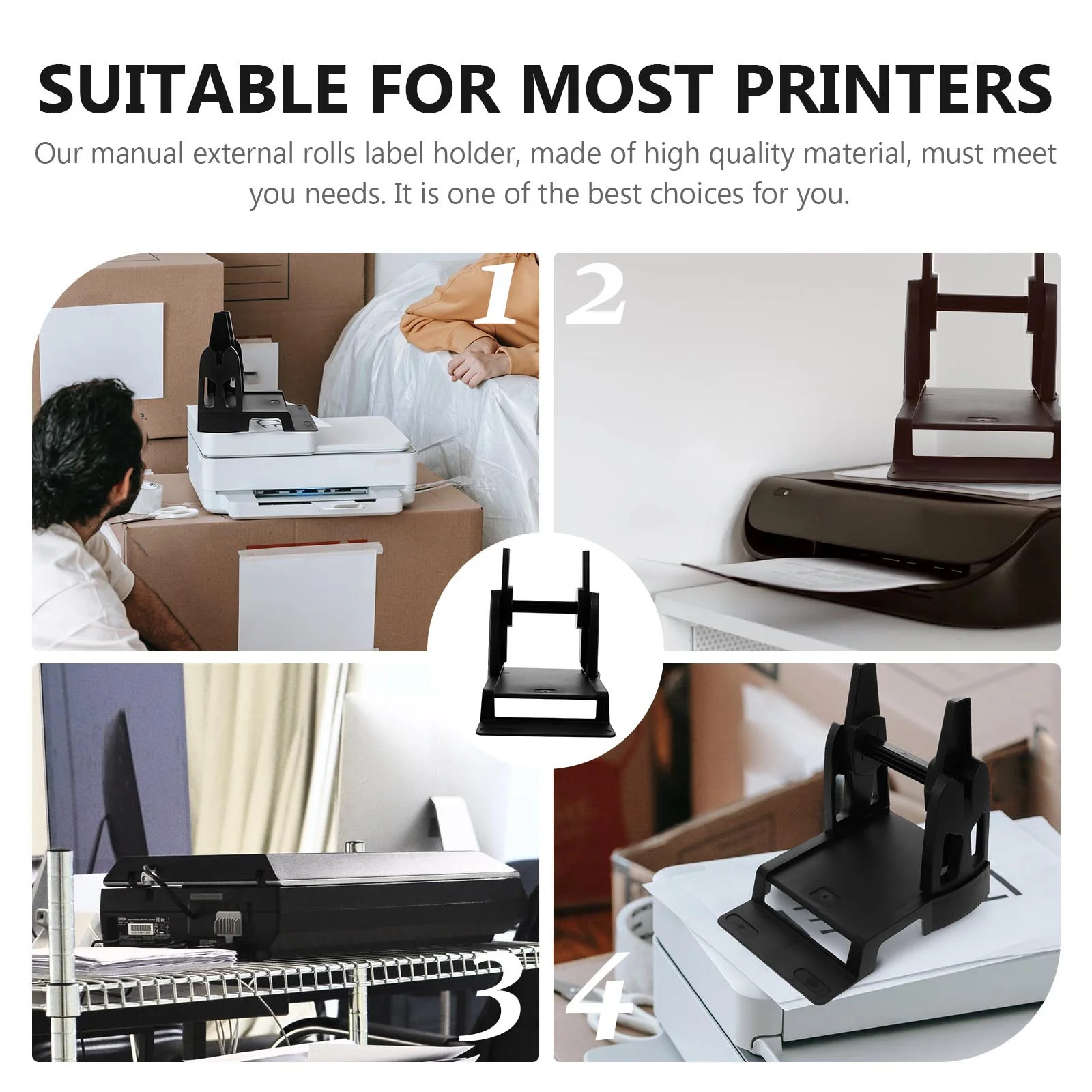 

1Pcs Manual External Rolls Label Holder Thermal Stack Paper Holder Plastic Printer Rack Plastic Label Rack Printer Supplies