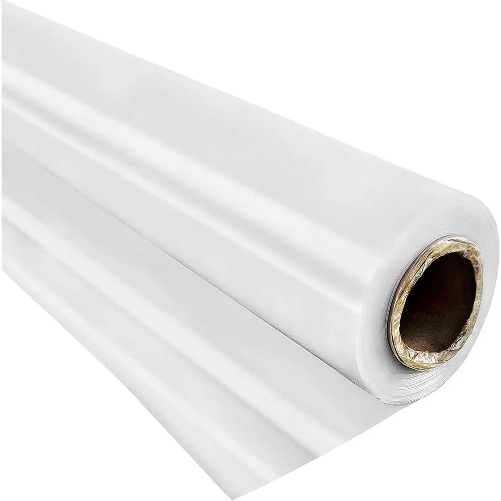 

25x40ft 6 Mil Clear UV-Resistant Polyethylene Plastic Film for Greenhouse Insulation and Warmth