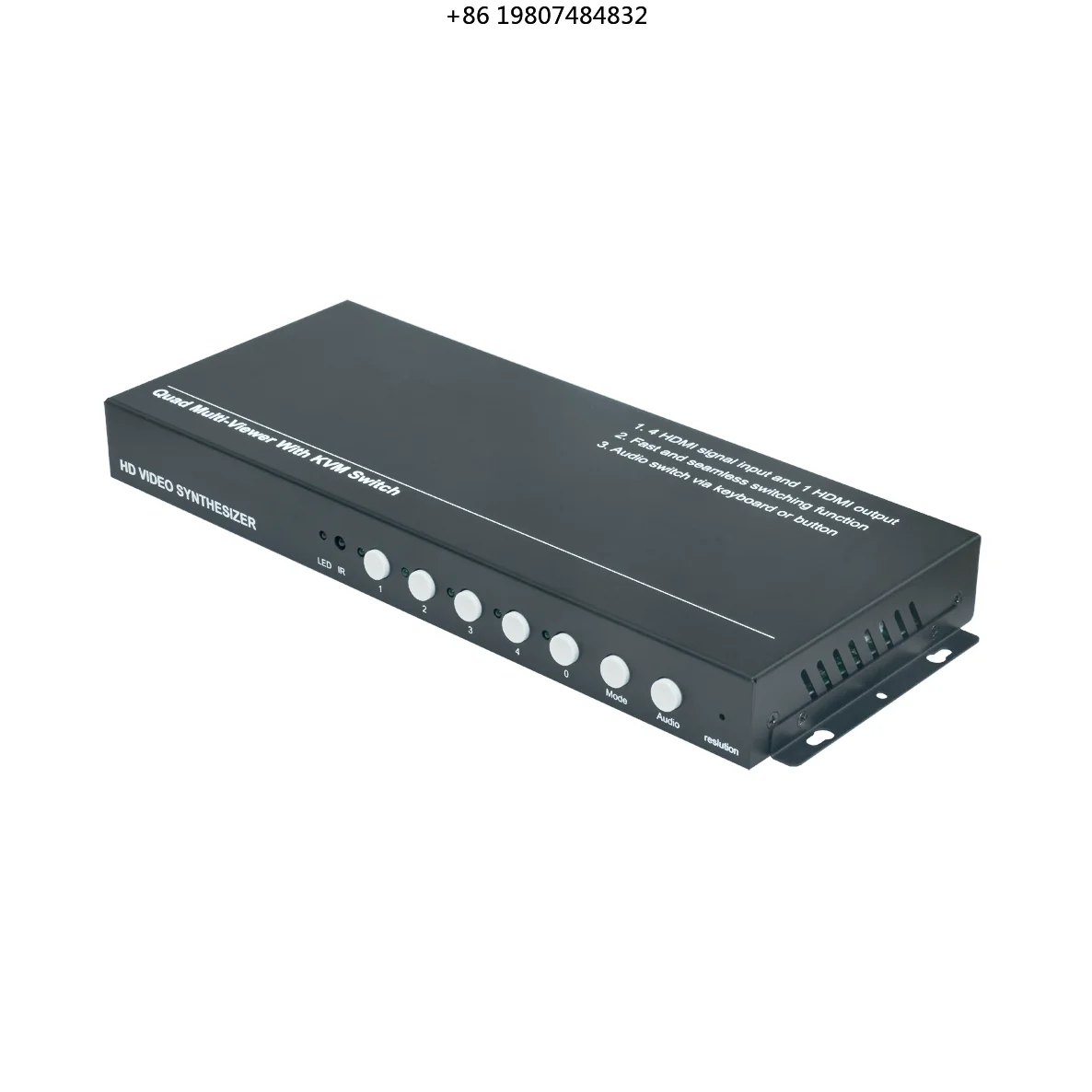 with KVM Switching 4K 4xHDMI 1xDP 4xUSB Quad