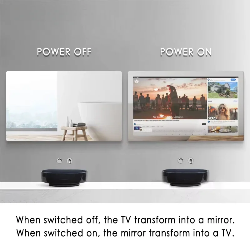 

Hot sales C21.5 27 32 43 55 65 75 Android Touch Screen Remote Control Smart TV Mirror