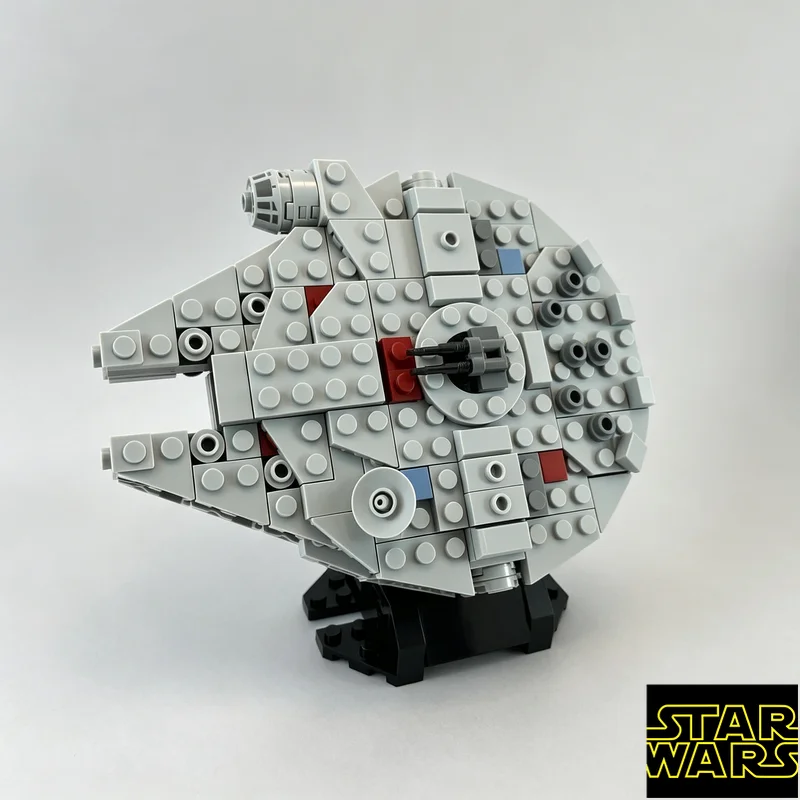 386ピース-moc-マイクロミレニアムクラシックフィルム宇宙船-クリエイティブブロックモデル-組み立てモデル-誕生日プレゼント-デスクトップデコレーション
