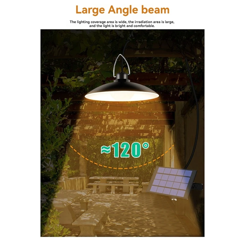 Solar Powered Pendant LED Solar Light Waterproof Hanging Outdoor Lamp Courtyard Garden Decoration Lighting