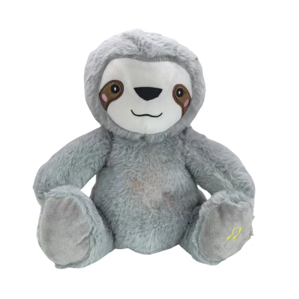 Kawaii Schattige Baby Ademhaling Luiaard Knuffel Muziek En Lichte Pluche Poppen Zachte Slaap Metgezel Baby Rustgevende Schapen Voor Kinderen Cadeau
