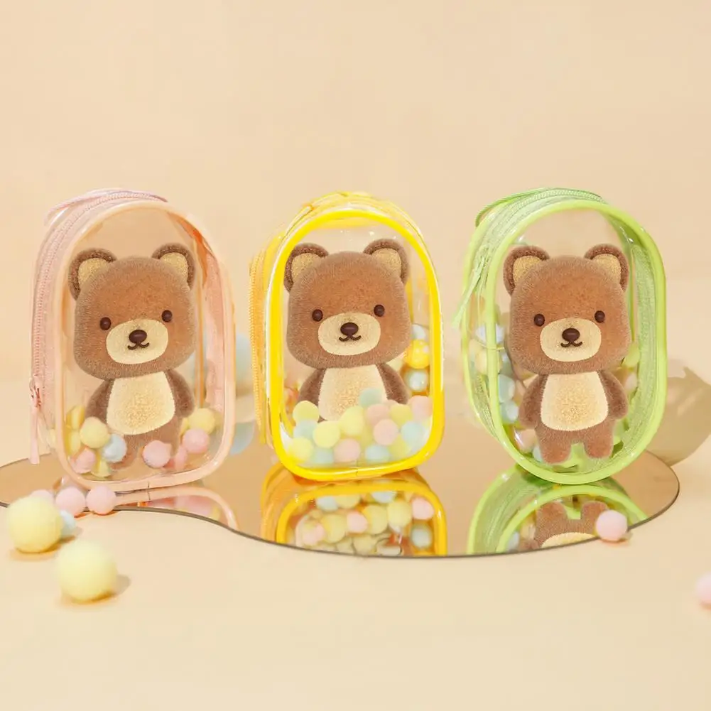 Doll Storage Pouch Mini Toy Storage Organizer Carrying Pouch with Zipper Closure Transparent Doll Display Bag for Dustproof