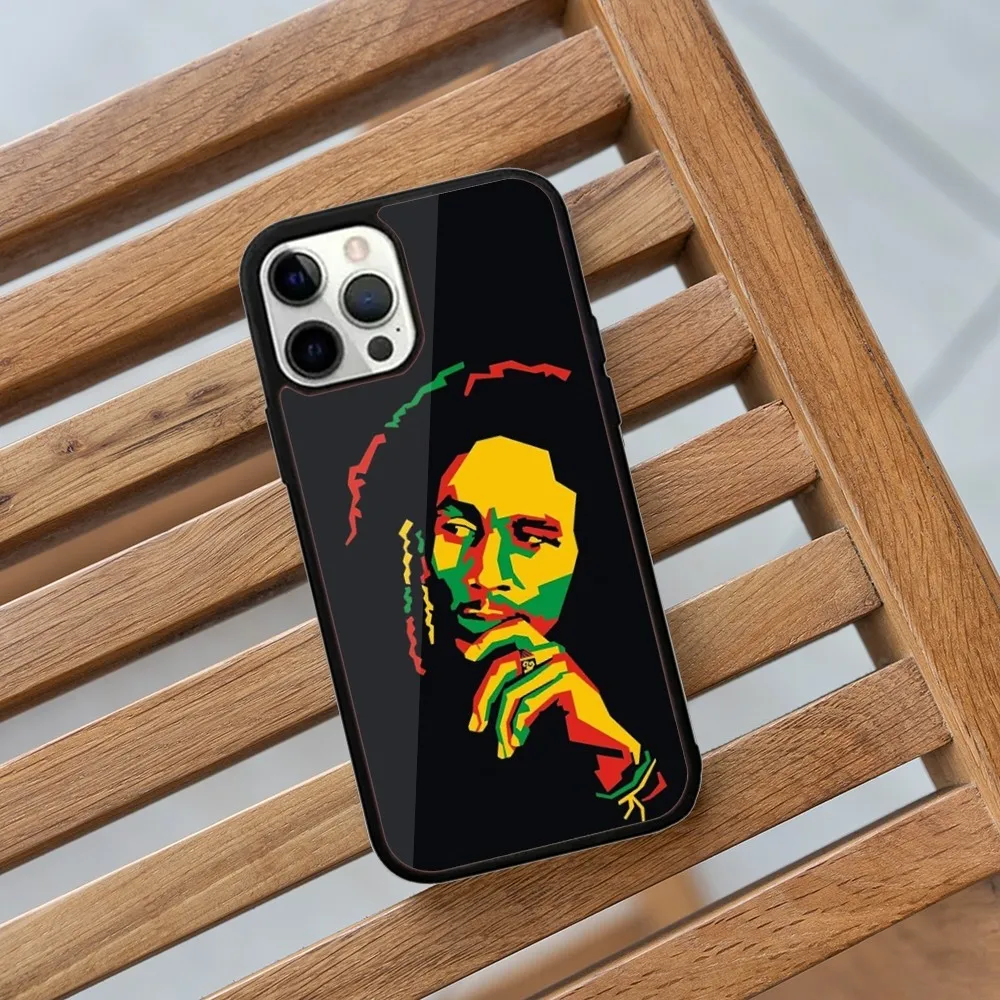 Bob M-Marley Quotes Rasta Reggae Phone Case For iPhone 16,15,14,13,12,11,Plus,Pro,Max,Mini Magsafe Magnetic Wireless Charging