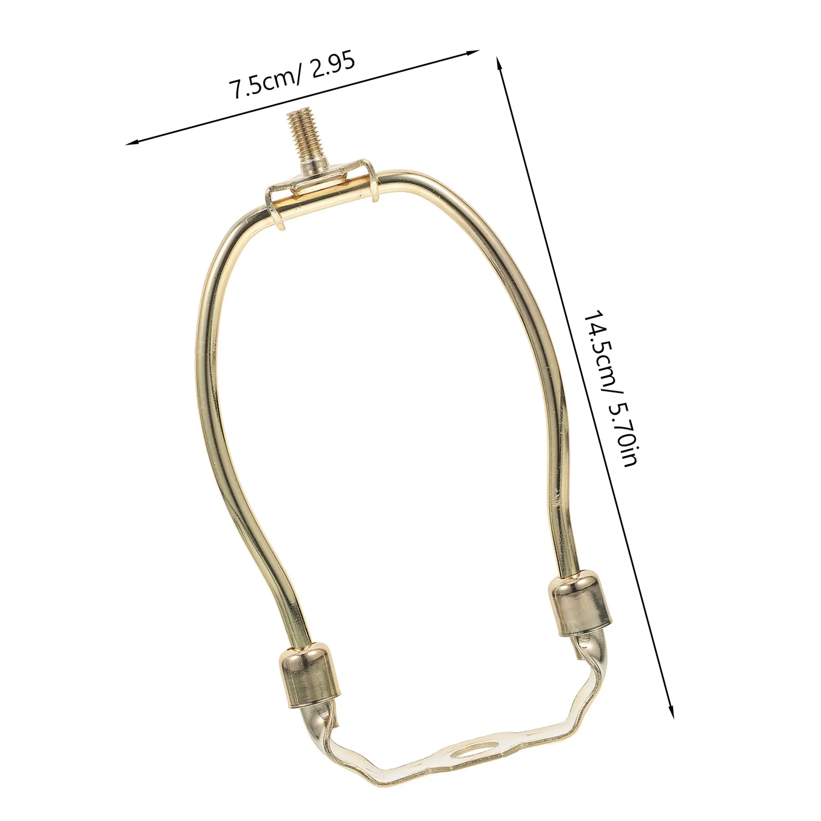 2Pcs Lamp Shade Harp Holder Heavy Duty Metal Frame Gold Finish Detachable Bracket Table Floor Lamp Accessories