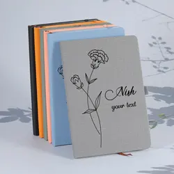 Personalizado Nascimento Flor Notebook, Texto Nome Personalizado, Jornal Presentes, Notepad, Papelaria, Material de Escritório, Presente de Aniversário