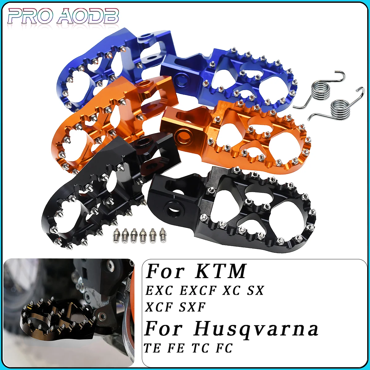 

CNC Foot Peg Footrest Footpeg Pedals For KTM SX SXF XC XCF EXC EXCF125 250 300 350 450 500 2016-2023 Husqvarna TE TX TC FC FE FX