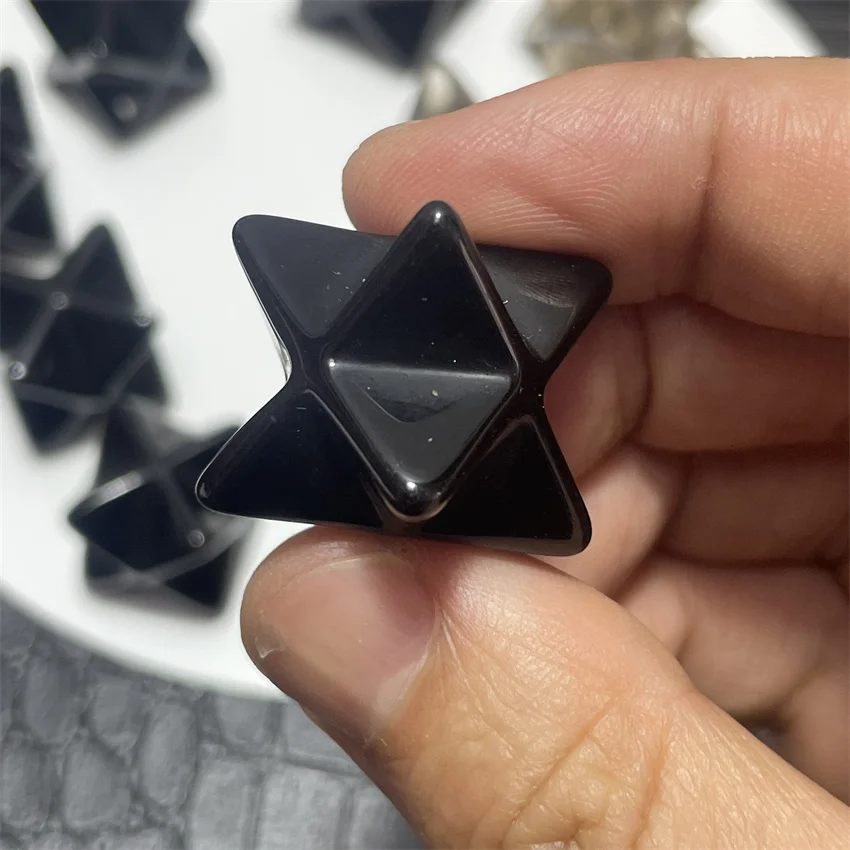 Natural crystal Merkaba three-dimensional geometric hexagram Metatron polyhedron spirit energy figurine